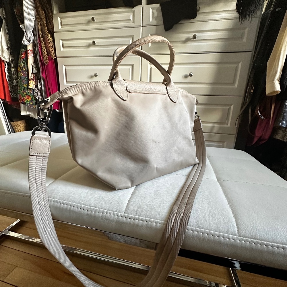Longchamp Cream Shoulder Bag